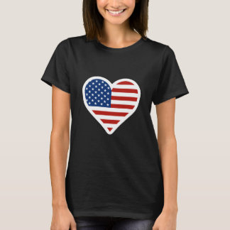 Camiseta T-shirt do Heart Flag dos EUA