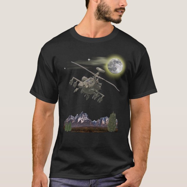 Camiseta t-shirt do helicóptero Apache (Frente)