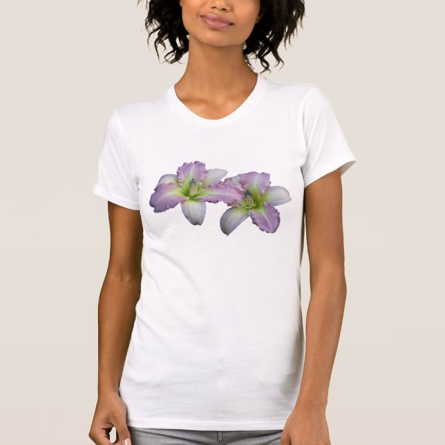 Camiseta T-shirt do hemerocallis das mulheres (Frente)