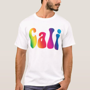 Camiseta T-shirt do Hippie de Califórnia da Laço-Tintura