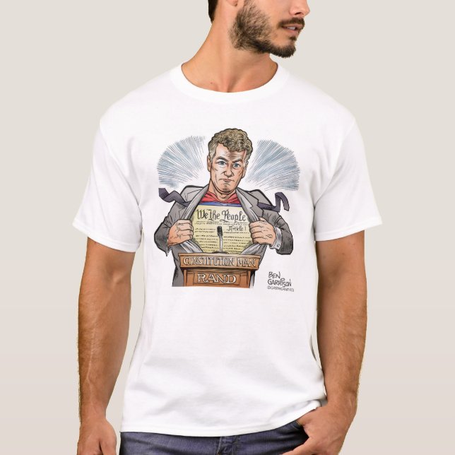 Camiseta T-shirt do homem da constituição de Paul da margem (Frente)