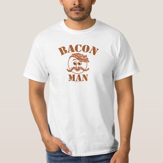 Camiseta T-shirt do homem do bacon (Frente)