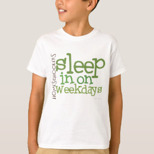 Camiseta T-shirt do Homeschool dos miúdos: Sono dentro