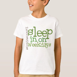 Camiseta T-shirt do Homeschool dos miúdos: Sono dentro