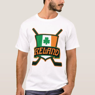Camiseta T-shirt do hóquei em gelo de Ireland com nome &
