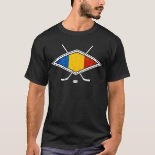 Camiseta T-shirt do hóquei em gelo de Romania com impress