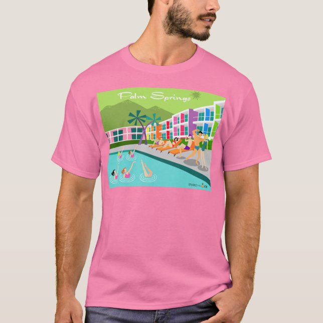 Camiseta T-Shirt do Hotel Retro Palm Primaveras (Frente)