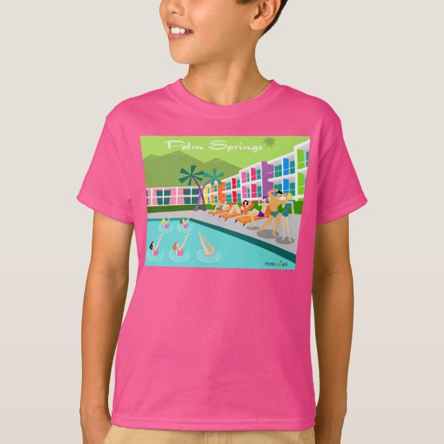 Camiseta T-Shirt do Hotel Retro Palm Primaveras (Frente)
