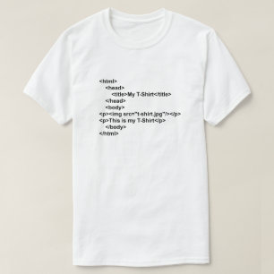 Camiseta t-shirt do HTML