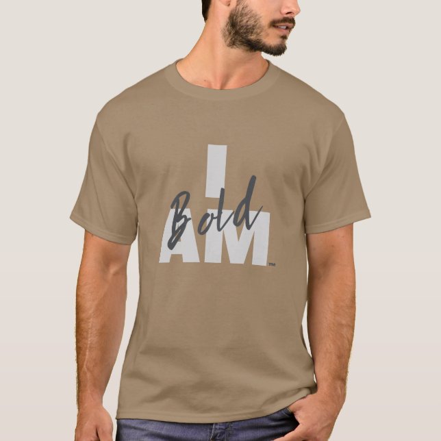 Camiseta T-shirt do IAM Bold Unisex (cores escuras) (Frente)