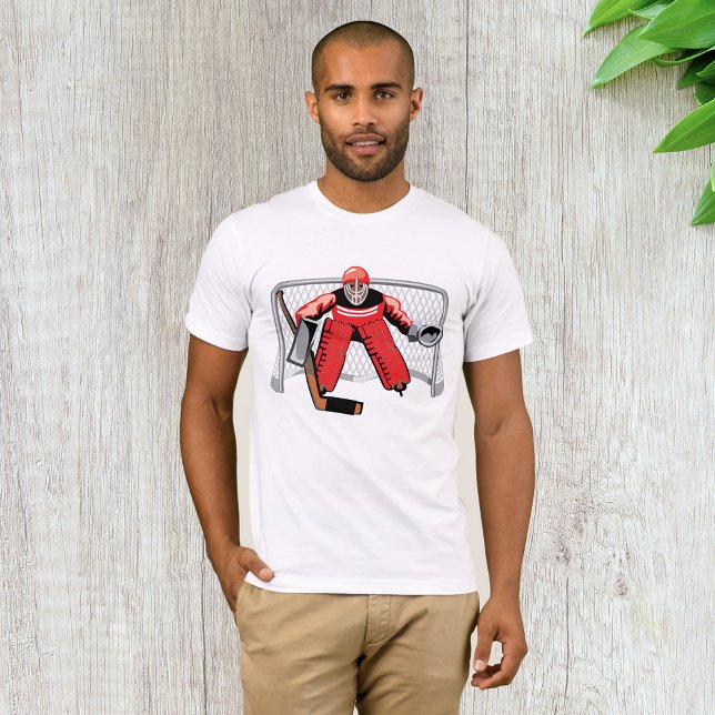 Camiseta T-Shirt do Ice Hockey Goalie Mens (Criador carregado)