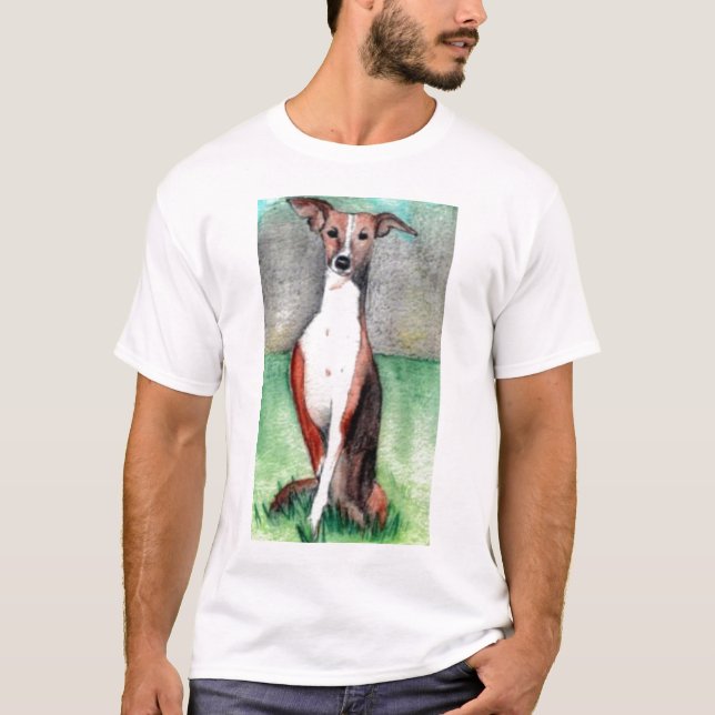 Camiseta t-shirt do impressão da arte do galgo (Frente)