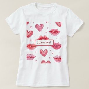 Camiseta T-shirt do impressão do dia de os namorados