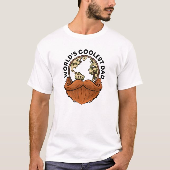 Camiseta T-shirt do Impressão do Exército de Pais com barba (Frente)