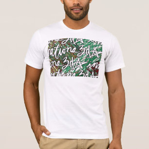 Camiseta t-shirt do impressão do Scribble do azulejo 3d