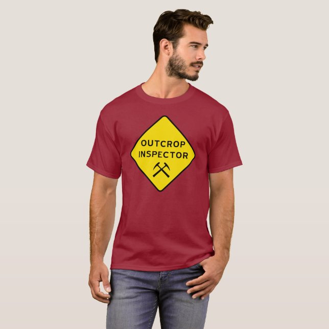 Camiseta T-shirt do inspector do afloramento (Frente Completa)