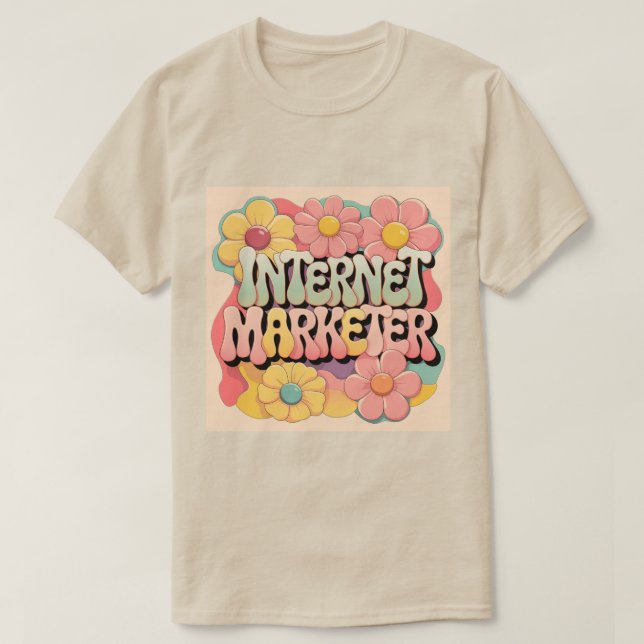 Camiseta T-Shirt do Internet Marketer de Potência Flor (Frente do Design)