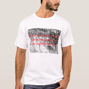 Camiseta T-shirt do invólucro com bolhas de ar