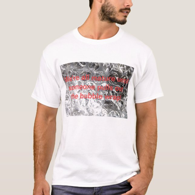 Camiseta T-shirt do invólucro com bolhas de ar (Frente)