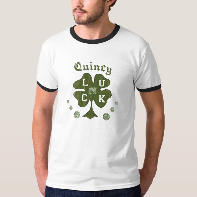 Camiseta T-shirt do irlandês de Quincy Massachusetts (Frente)