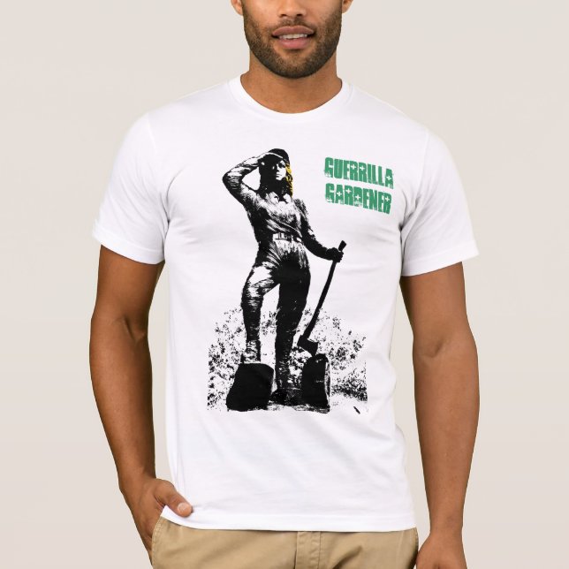 Camiseta T-shirt do jardineiro da guerrilha (Frente)