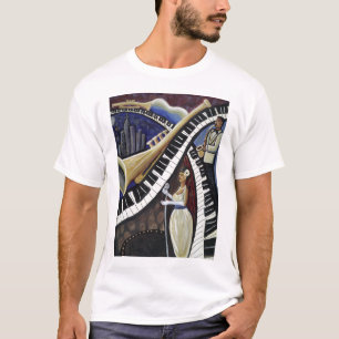 Camiseta T-shirt do jazz do luar