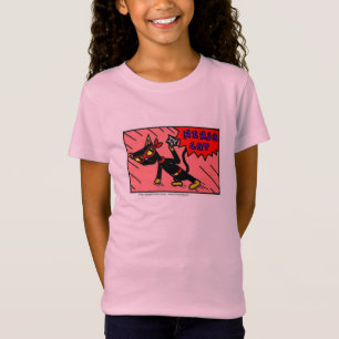 Camiseta T-shirt do jérsei das meninas do CAT de NINJA dos