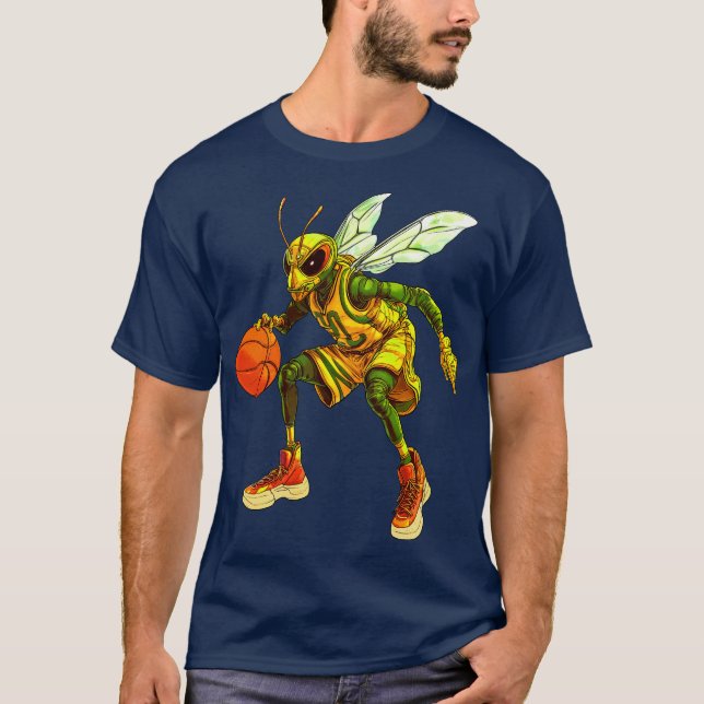 Camiseta T-Shirt do jogador de basquete Wasp (Frente)