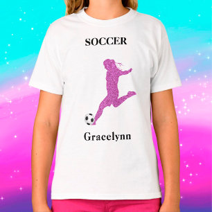 Camiseta T-Shirt do Jogador de Futebol feminino