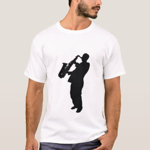 Camiseta T-shirt do jogador de saxofone