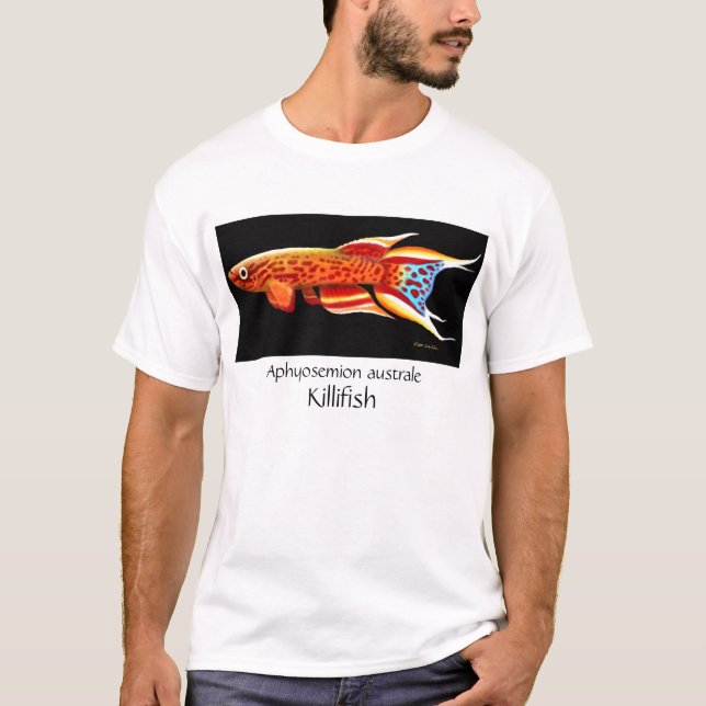Camiseta T-shirt do Killifish de Aphyosemion Australe (Frente)