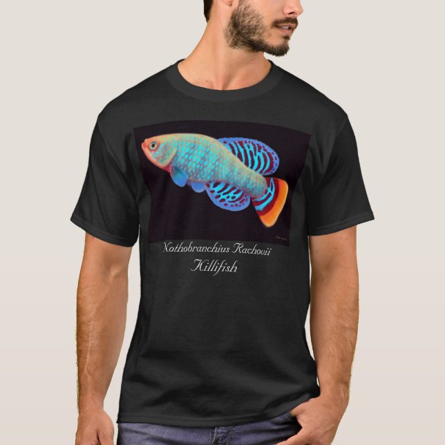Camiseta T-shirt do Killifish de Nothobranchius Rachovii (Frente)