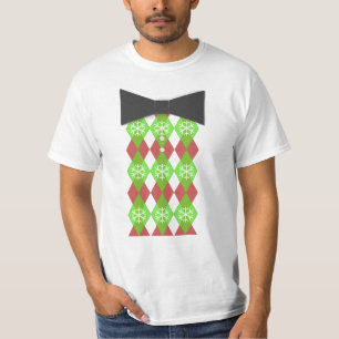 Camiseta T-shirt do laço do Natal