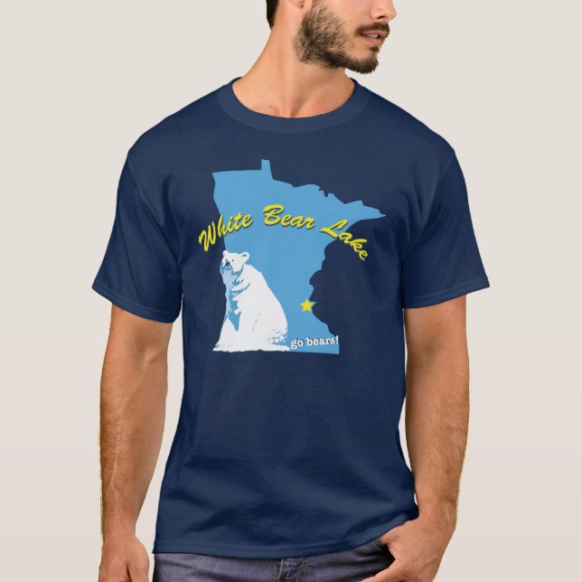 Camiseta T-shirt do lago bear branco (Frente)