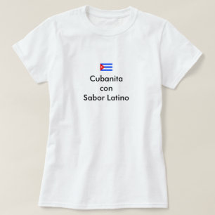 Camiseta T-shirt do latino do sabor do engodo de Cubanita