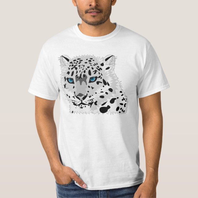 Camiseta T-shirt do leopardo de neve (Frente)