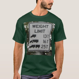 Camiseta T-shirt do limite do peso