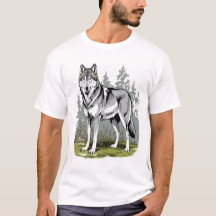 T-shirt do lobo estilizado