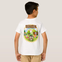 T-shirt do logotipo da parte traseira da juventude