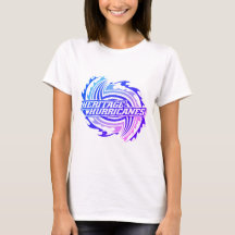 T-shirt do logotipo de Miami dos furacões da