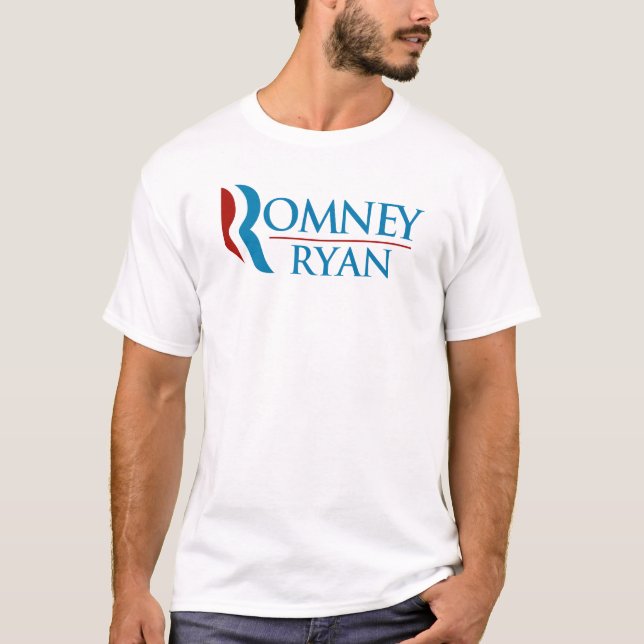 Camiseta T-shirt do logotipo de Romney Ryan "R" (Frente)