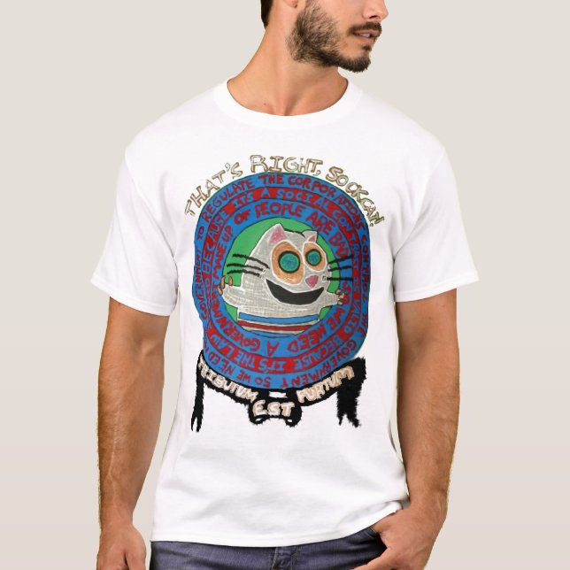 Camiseta T-shirt do logotipo de Sockcat (Frente)