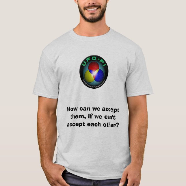 Camiseta T-shirt do logotipo de UFO-PI (Frente)