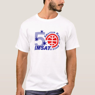 Camiseta T-shirt do logotipo do aniversário de AMSAT 50th -