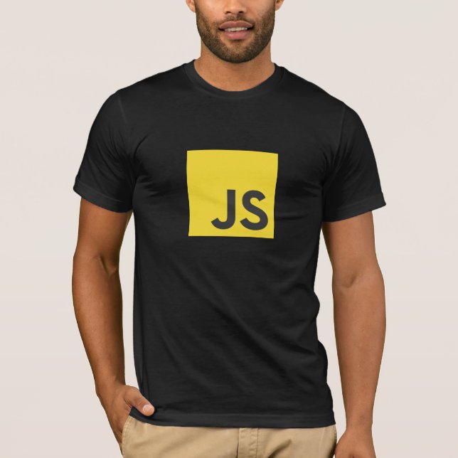 Camiseta T-shirt do logotipo do Javascript (preto) (Frente)