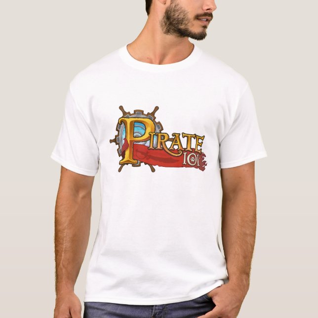 Camiseta T-shirt do logotipo Pirate101 (Frente)