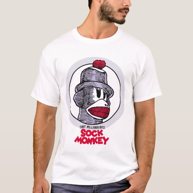 Camiseta T-shirt do macaco Sock (Frente)