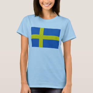 Camiseta T-shirt do mapa da bandeira x da suecia