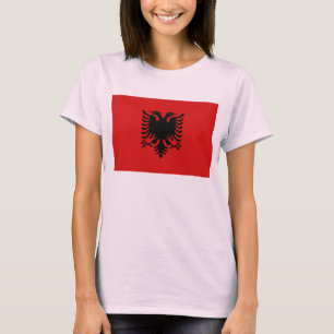 Camiseta T-shirt do mapa da bandeira x de Albânia