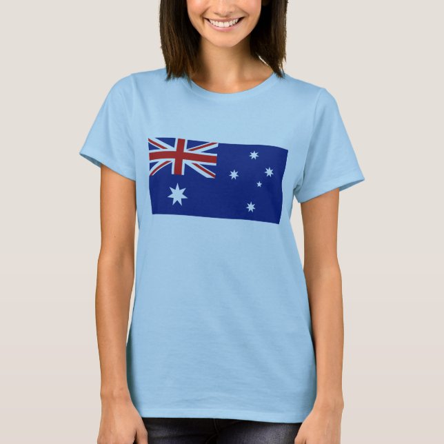 Camiseta T-shirt do mapa da bandeira x de Austrália (Frente)